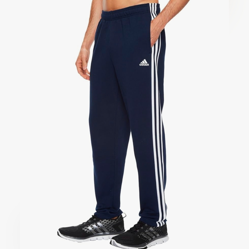Adidas Athletics essential Cotton 3 Stripe Navy Blue Pants men's Size 4XL NWT